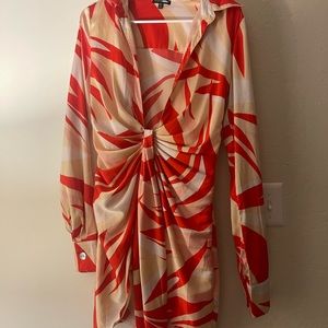 Midi dress silk material